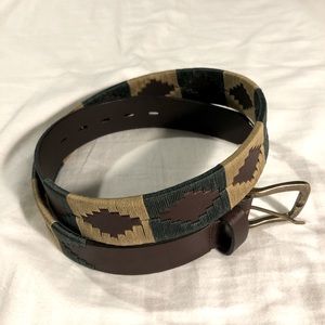 Gaucho Life leather hand-stitched polo belt, size 34
